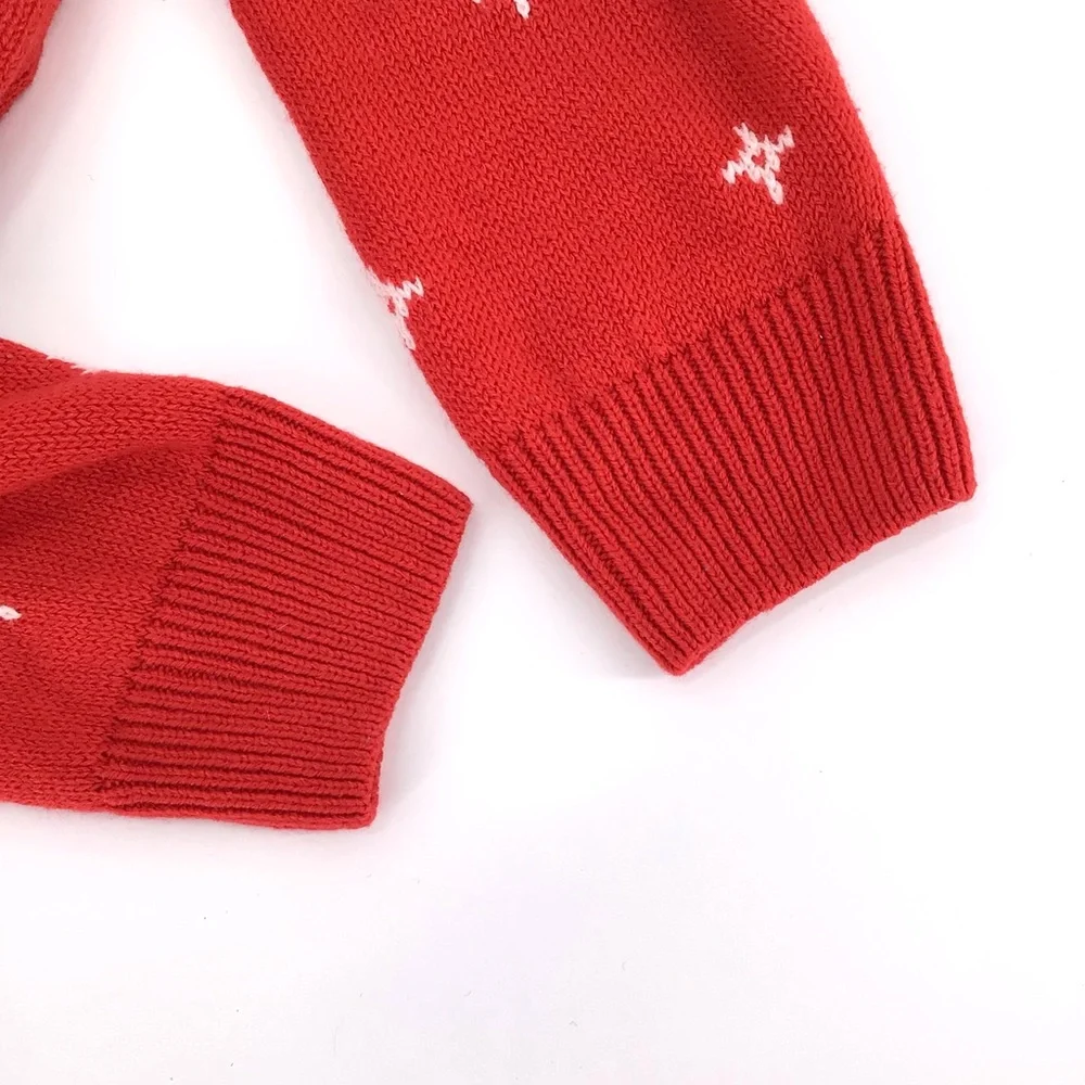 Party Sweater Red Crew Neck Lets get Blitzen Christmas L/S Sweater Size Large